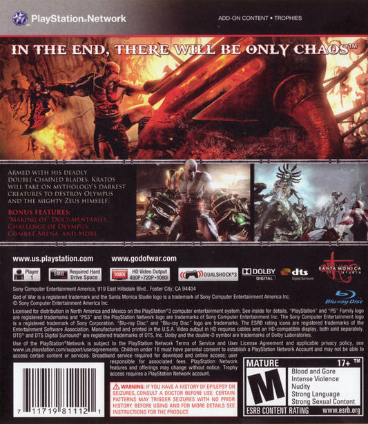 God of War III - back