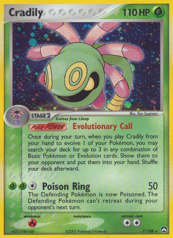 Cradily - 7/108 (Holofoil) - MP - front