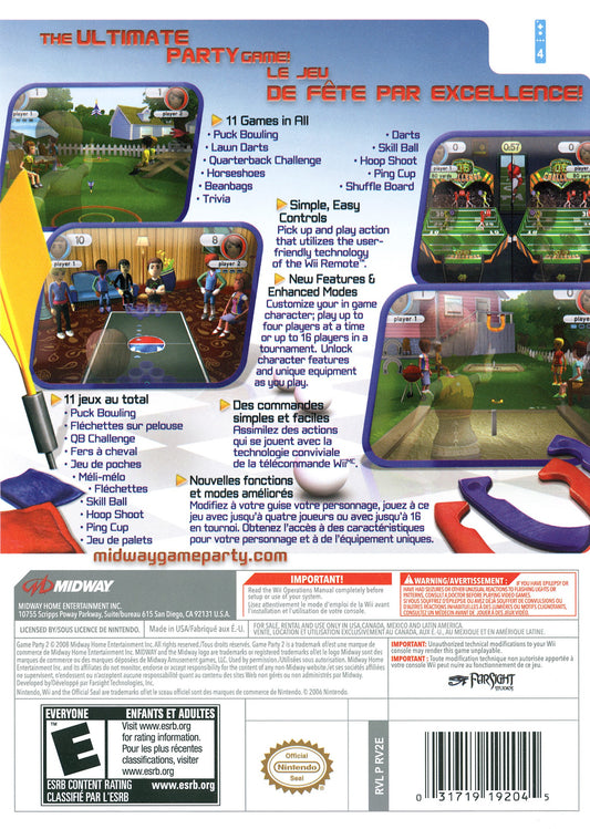 Game Party 2 - back