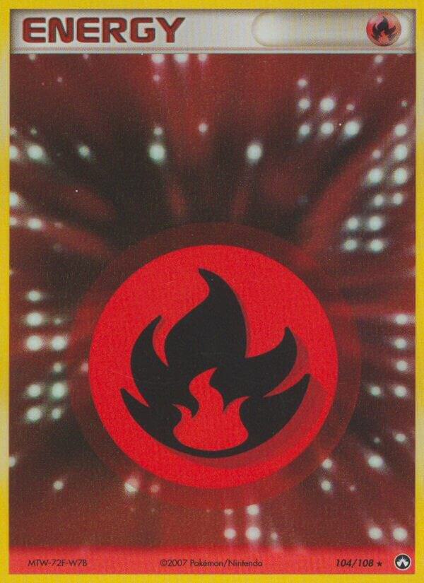 Fire Energy - 104/108 (Holofoil) - NM - front
