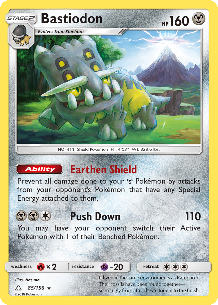 Bastiodon - 085 (Pitch Black Stamped) - 085 (Holofoil) - NM - front