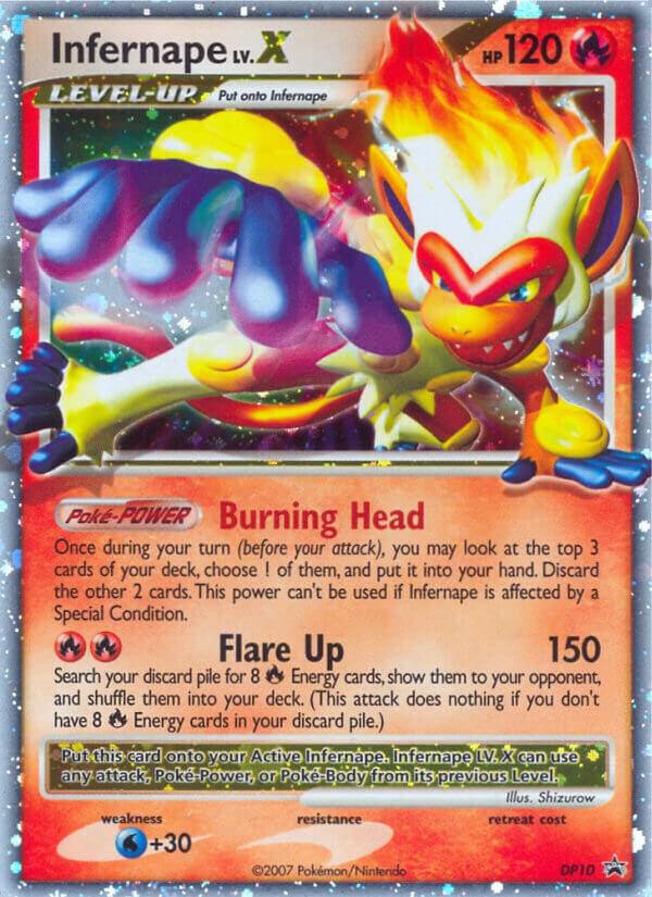 Infernape LV.X - DP10 (Holofoil) - MP - front