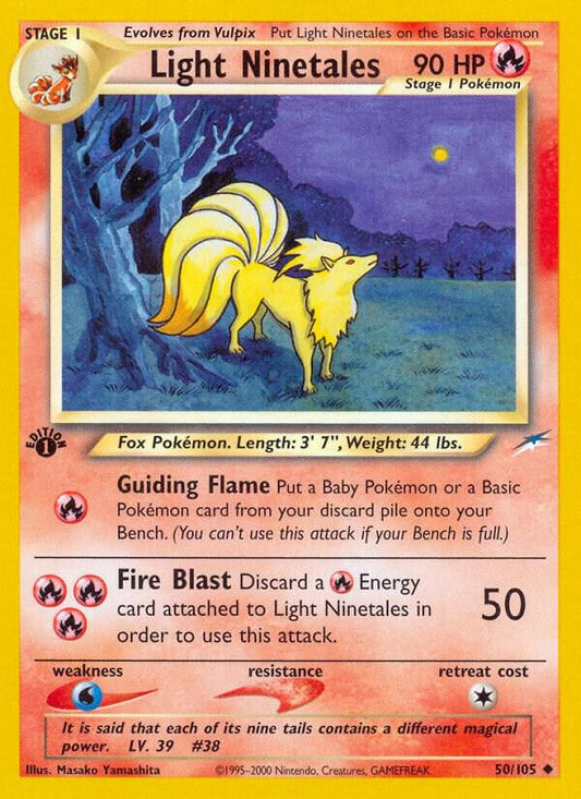Light Ninetales - 050/105 (Unlimited) - NM - front