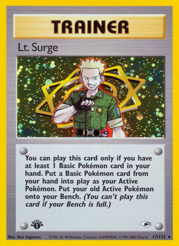 Lt. Surge - 017/132 (Unlimited Holofoil) - DM - front