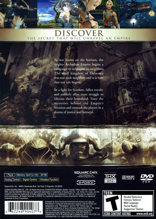 Final Fantasy XII - back