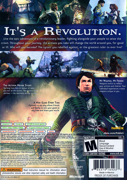 Fable III - back
