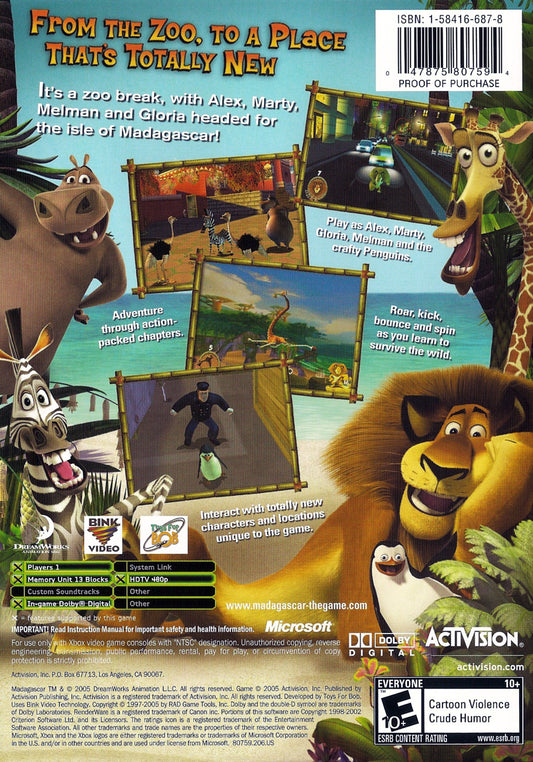 Madagascar - back