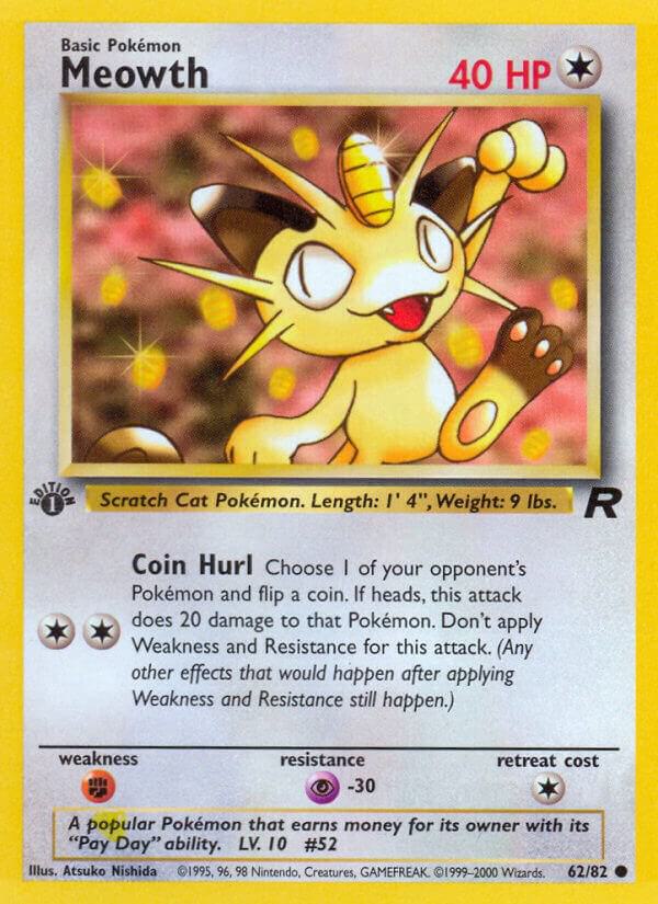 Meowth - 62/82 (Unlimited) - LP - front