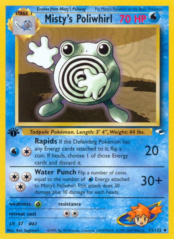 Misty's Poliwhirl - 053/132 (Unlimited) - LP - front