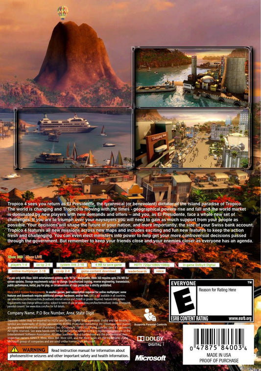 Tropico 4 - back