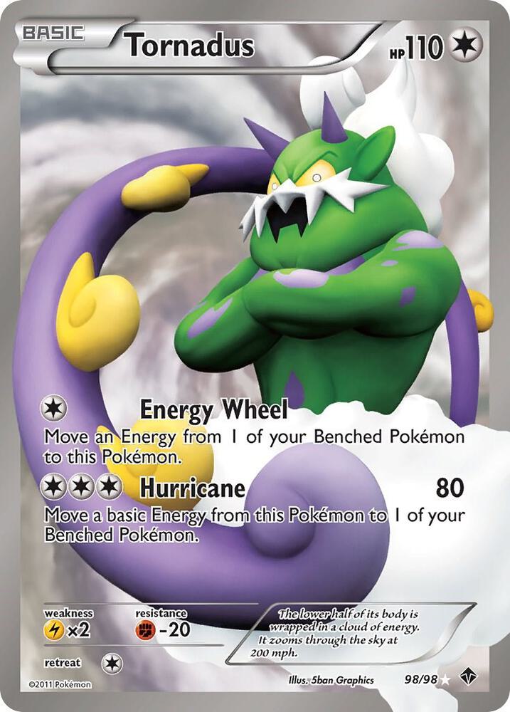 Tornadus (98 Full Art) - 98/98 (Holofoil) - HP - front