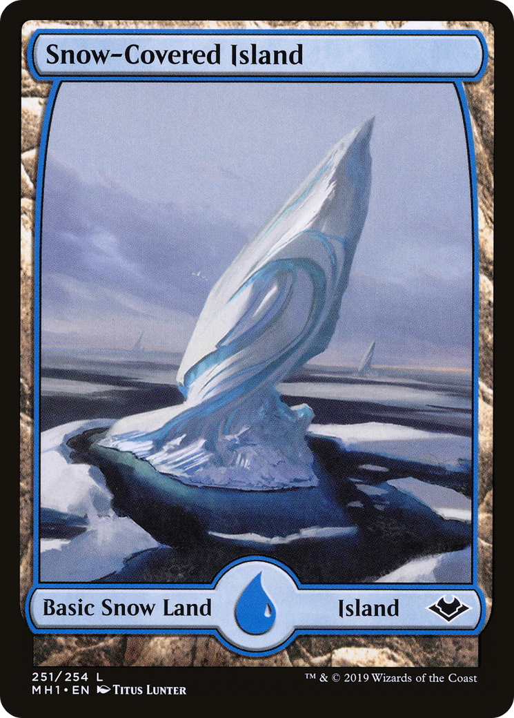 Snow-Covered Island (251) - FULL ART - NM - front