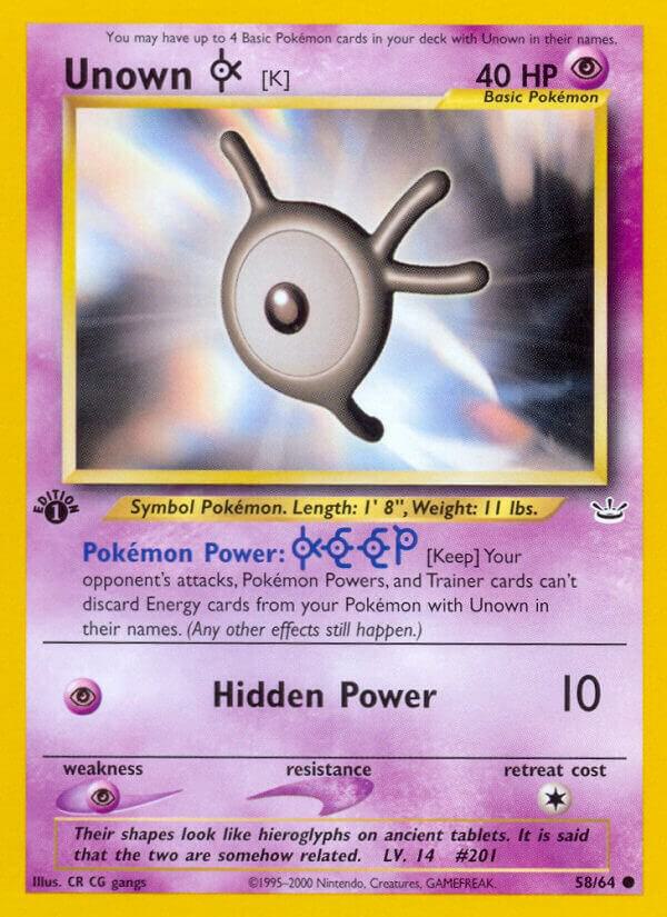 Unown [K] - 58/64 (Unlimited) - LP - front