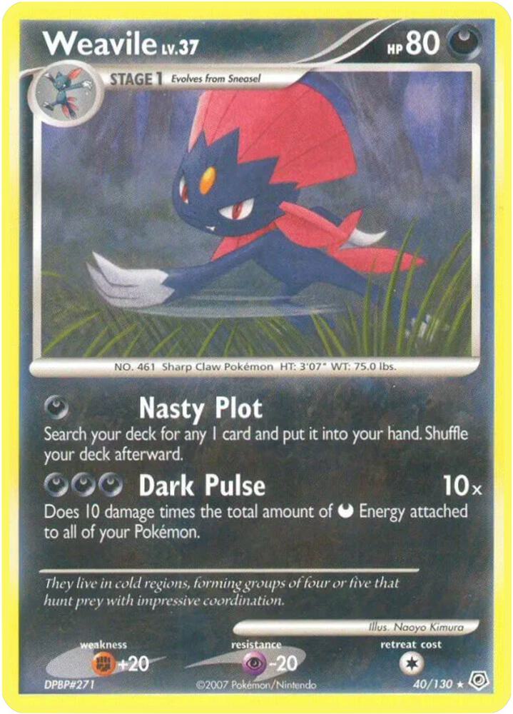 Weavile - 40/130 - LP - front