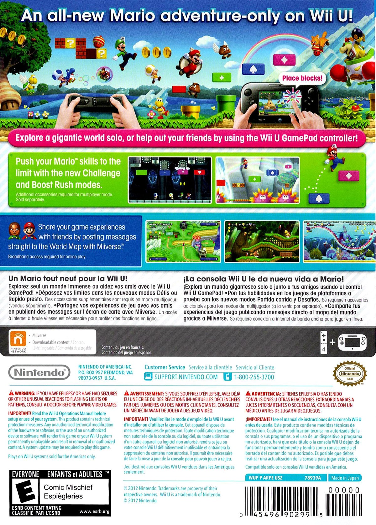 New Super Mario Bros. U - back
