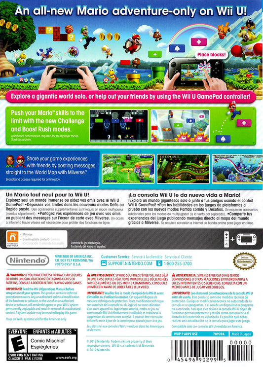 New Super Mario Bros. U - back