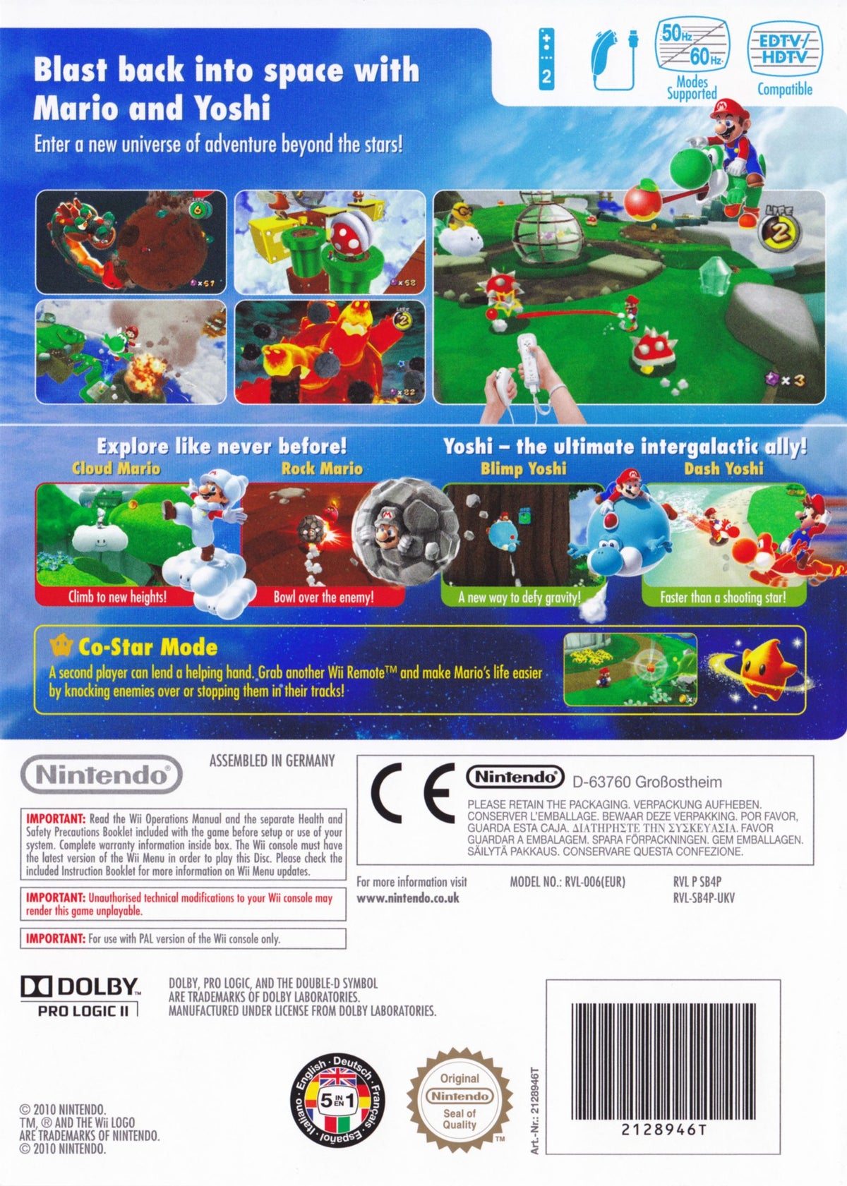 Super Mario Galaxy 2 - back