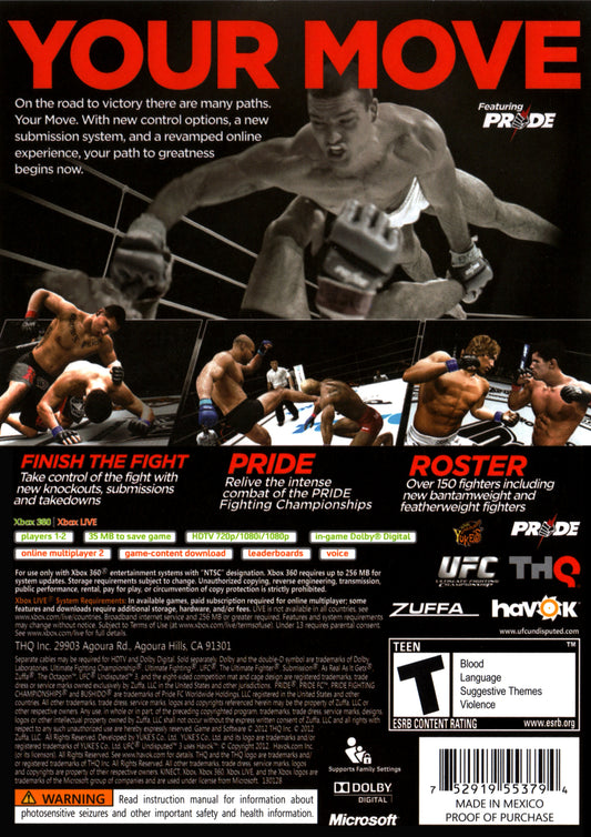 UFC Undisputed 3 - back