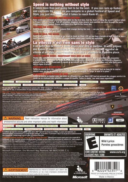 Project Gotham Racing 4 - back