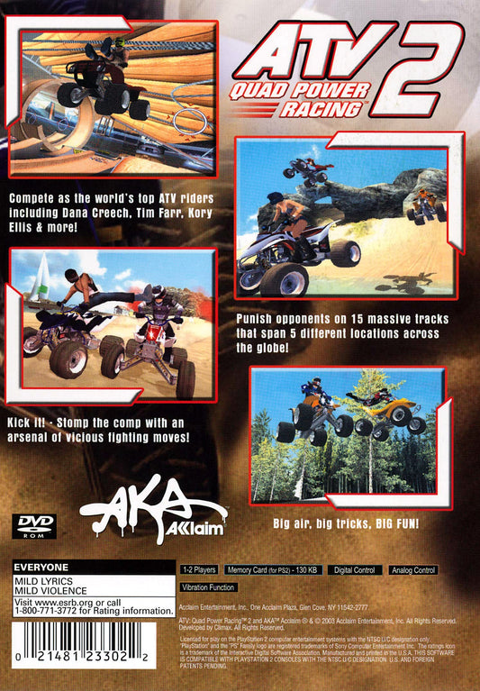 ATV Quad Power Racing 2 - back