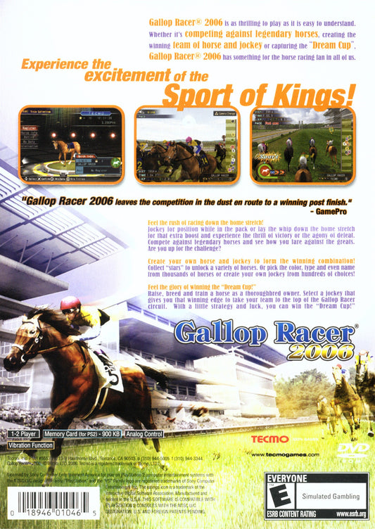 Gallop Racer 2006 - back