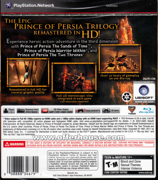 Prince of Persia Classic Trilogy HD - back