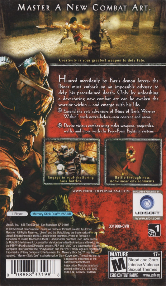Prince of Persia Revelations - back