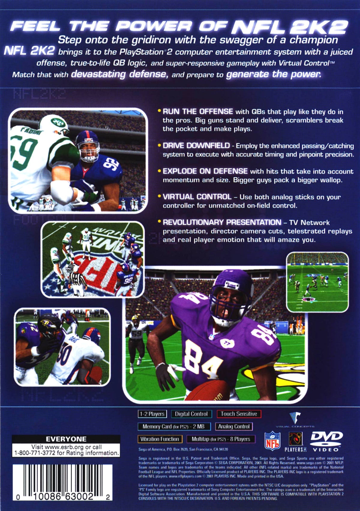 NFL 2K2 - back