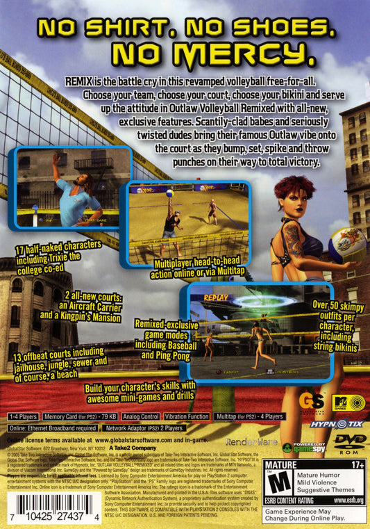 Outlaw Volleyball Remixed - back