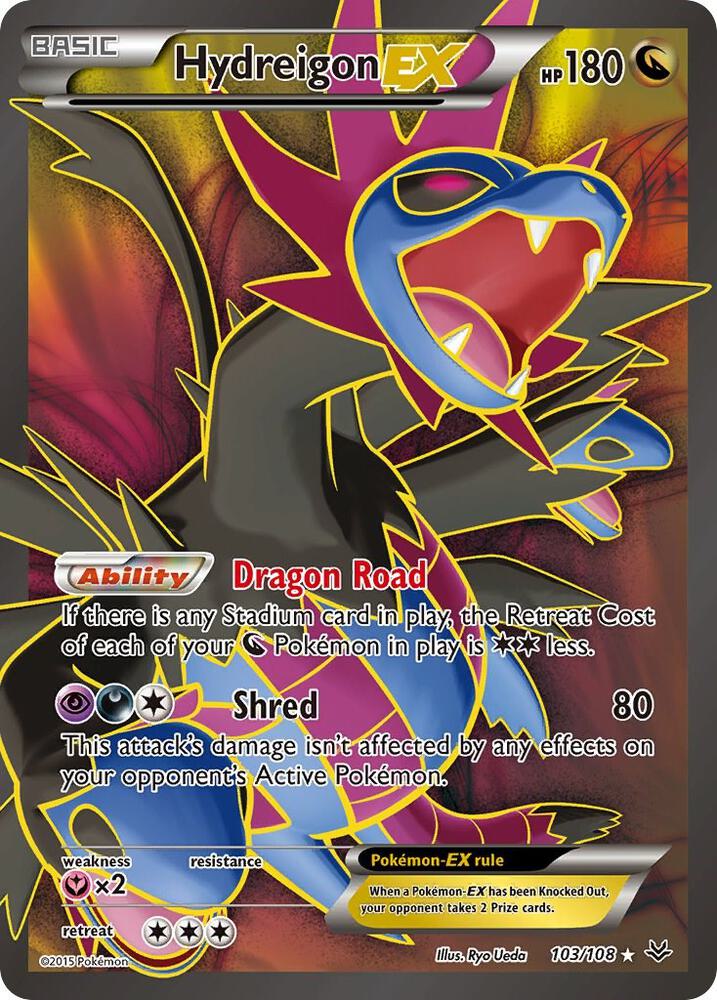 Hydreigon EX (103 Full Art) - 103/108 (Holofoil) - MP - front