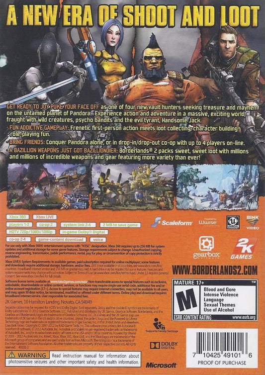 Borderlands 2 - back