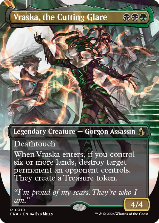 Vraska, the Cutting Glare (319) - BORDERLESS - NM - front
