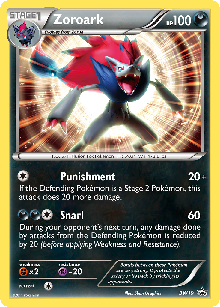 Zoroark - BW19 (Holofoil) - LP - front