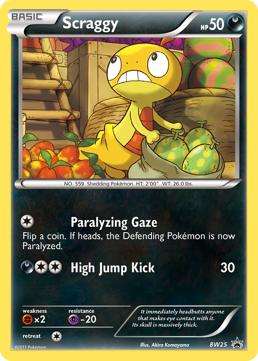 Scraggy - BW25 (Cracked Ice Holo) - BW25 (Holofoil) - LP - front