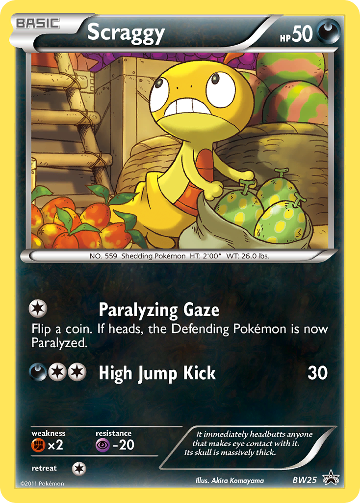 Scraggy - BW25 (Cracked Ice Holo) - BW25 (Holofoil) - LP - front