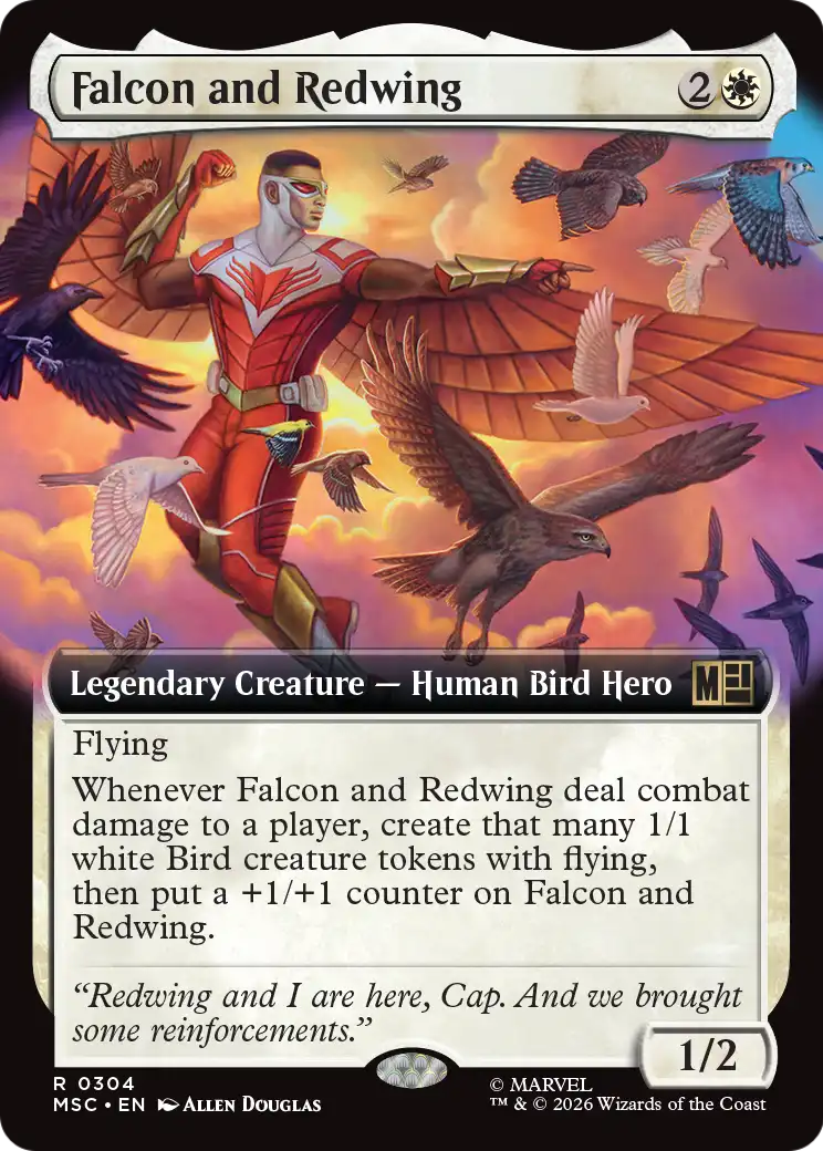 Falcon and Redwing (304) - EXTENDED ART - NM - front