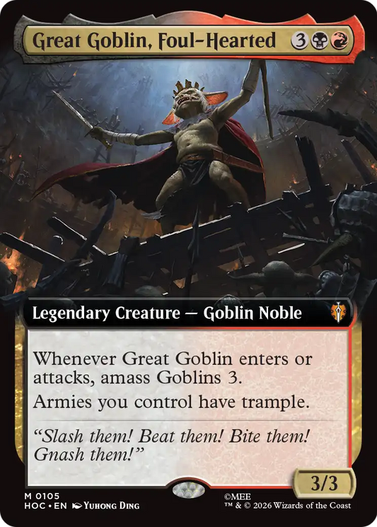 Great Goblin, Foul-Hearted (105) - EXTENDED ART - NM - front