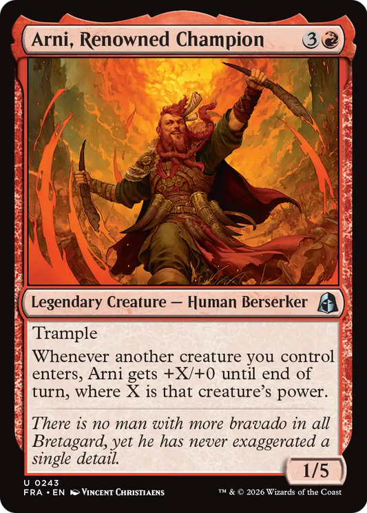 Arni, Renowned Champion (243) - NM - front
