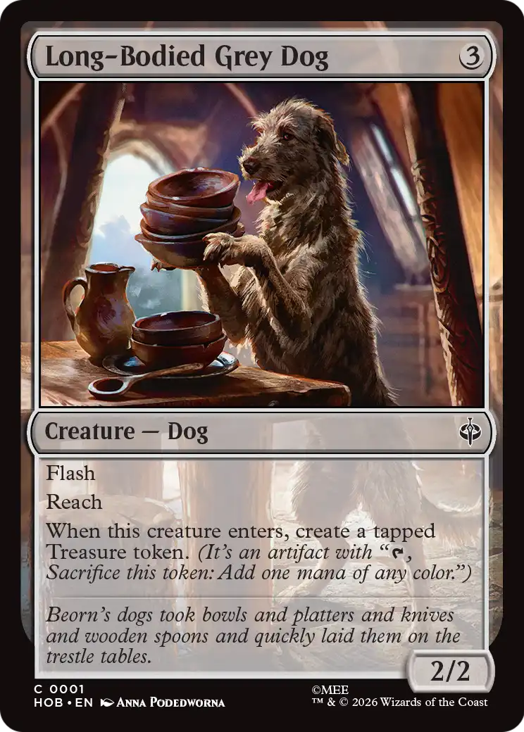Long-Bodied Grey Dog (1) (Foil) - NM - front