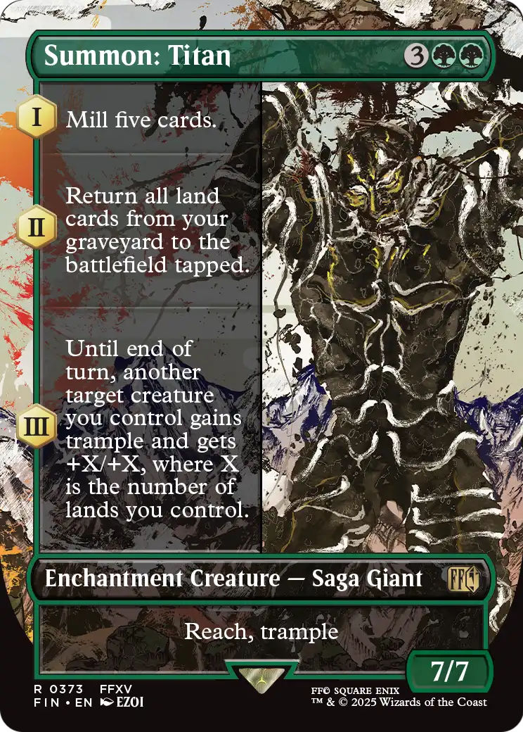 Summon: Titan (373) - BORDERLESS - NM - front