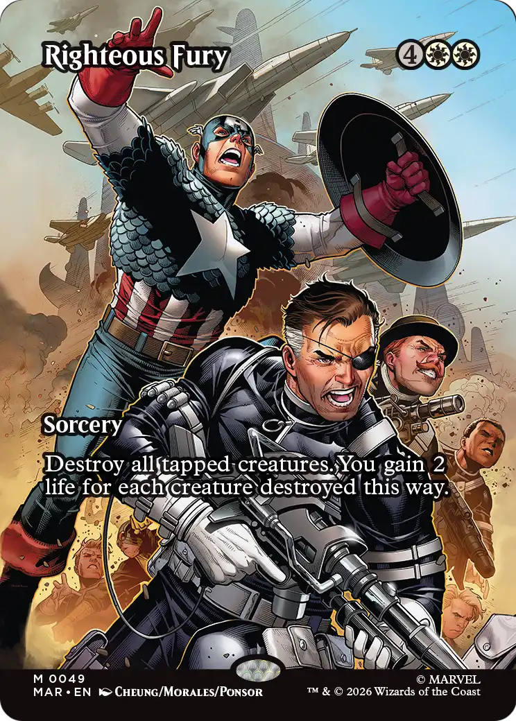 Righteous Fury (49) - BORDERLESS - FULL ART - NM - front