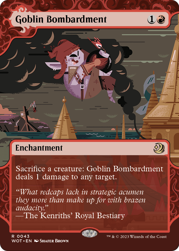 Goblin Bombardment (43) - BORDERLESS - FULL ART - NM - front