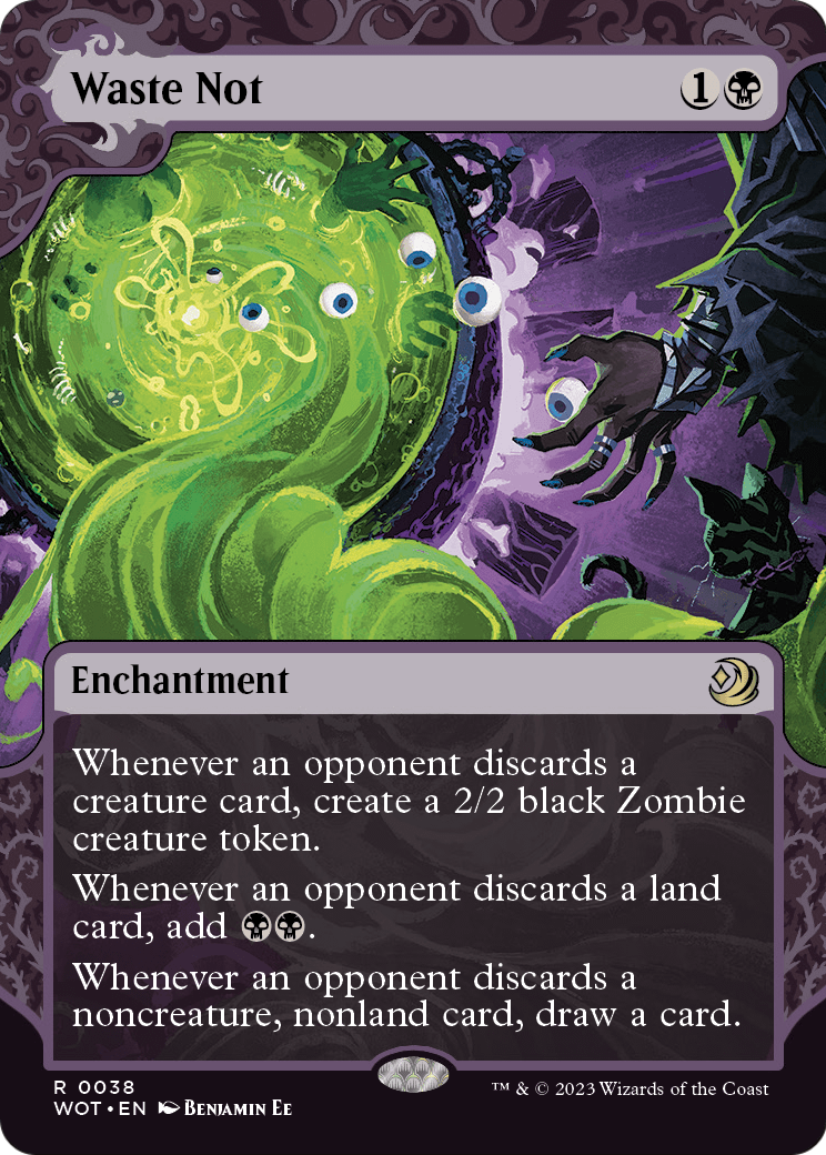 Waste Not (38) - BORDERLESS - FULL ART (Foil) - NM - front