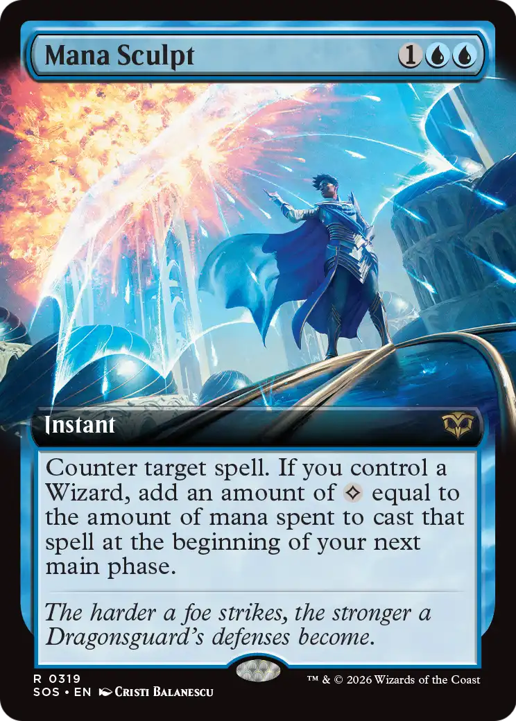 Mana Sculpt (319) - EXTENDED ART (Foil) - NM - front